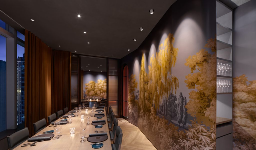 Arbor Yabu Pushelberg dining-room-with-mural_Virgile-Simon-Bertrand_inline