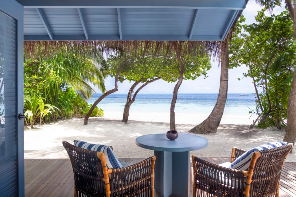 Beach Villa Exterior Terrace c Raffles Maldives Meradhoo
