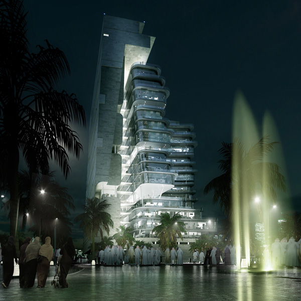 Abdul-Latif-Jameel-Corporate-Headquarters,-Jeddah,-Saudi-Arabia-by-Andrew-Bromberg-of-Aedas_Night-View_01(Image-credit--Labtop-Rendering)