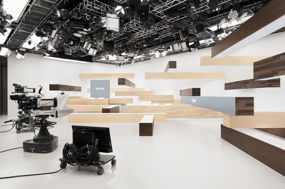 Nendo’s Time Sensitive TV News Studio Set